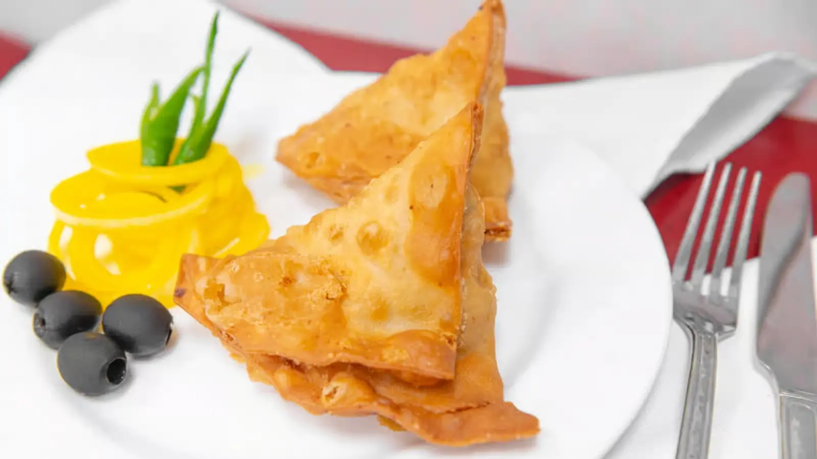 Famous vegetable samosas at Dil-e-Punjab in Mill Woods, Edmonton, AB